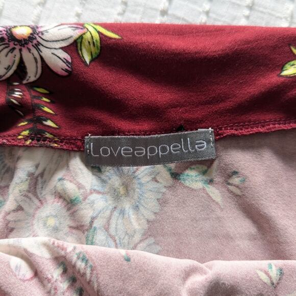 Loveappella Maroon Floral Maxi Skirt size MP - Picture 5 of 5